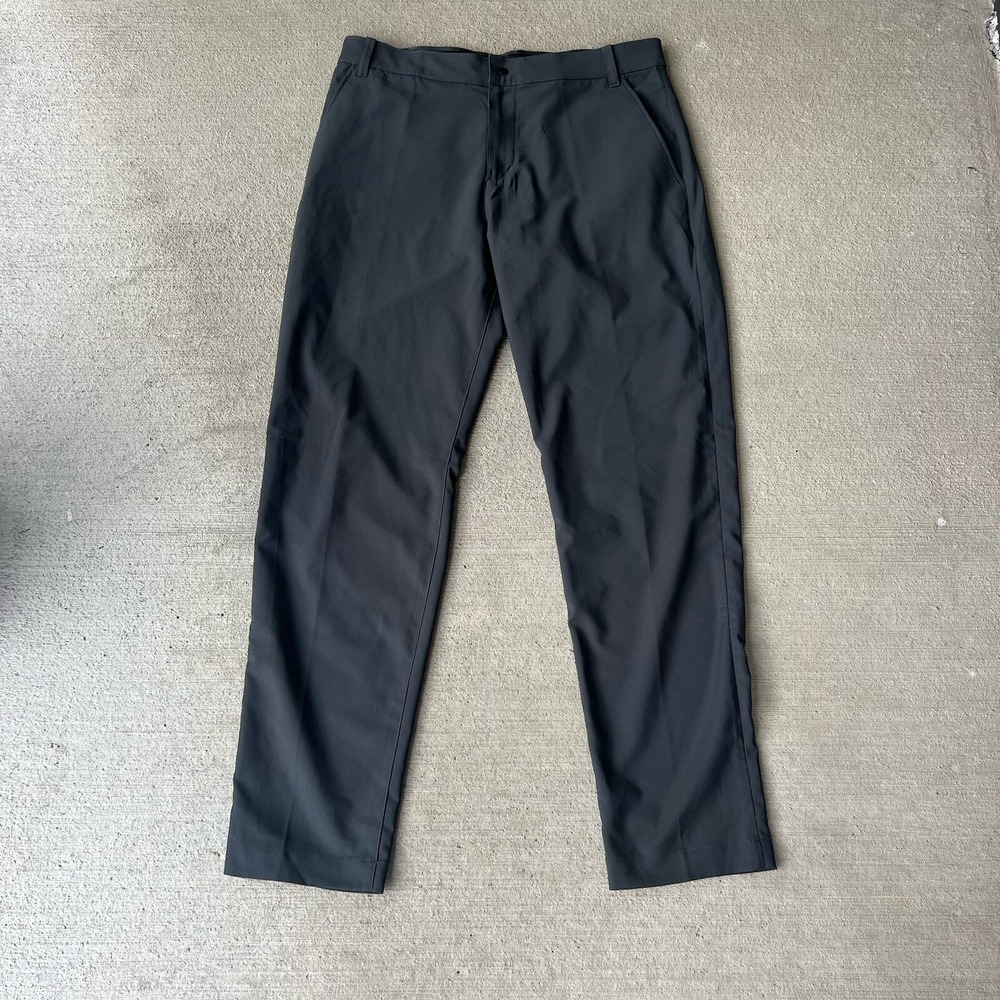 Nike Men's Casual Dress Pants 34x34 Black Straight Leg Stretch Slacks